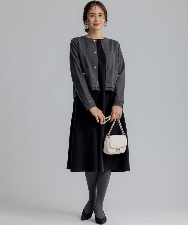 組曲 ビジューニット カーディガン グレー系