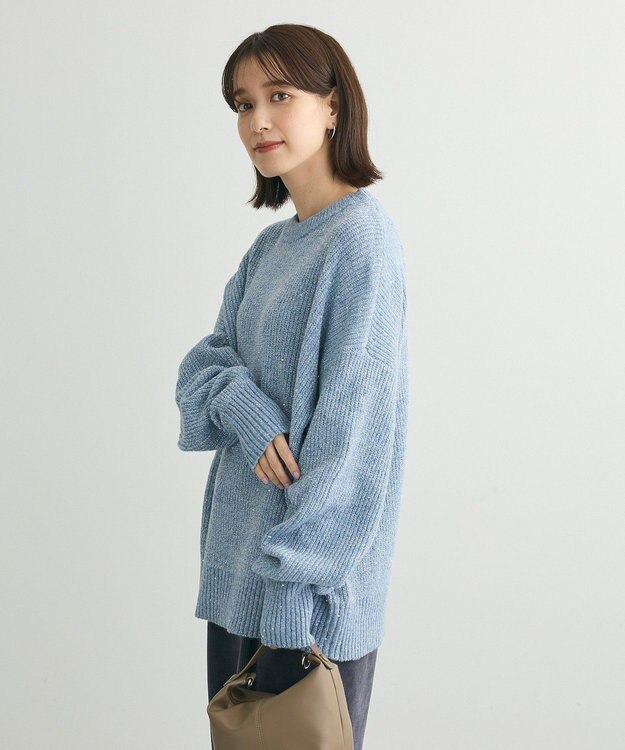 Green Parks ・Ｐｅｔｉｔ　Ｆｌｅｕｒ　ラメ＆スパンコールニット Blue