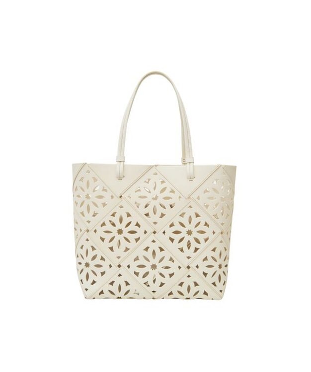 genten サスカットバスケット手提げバッグ＜LL＞ シロ