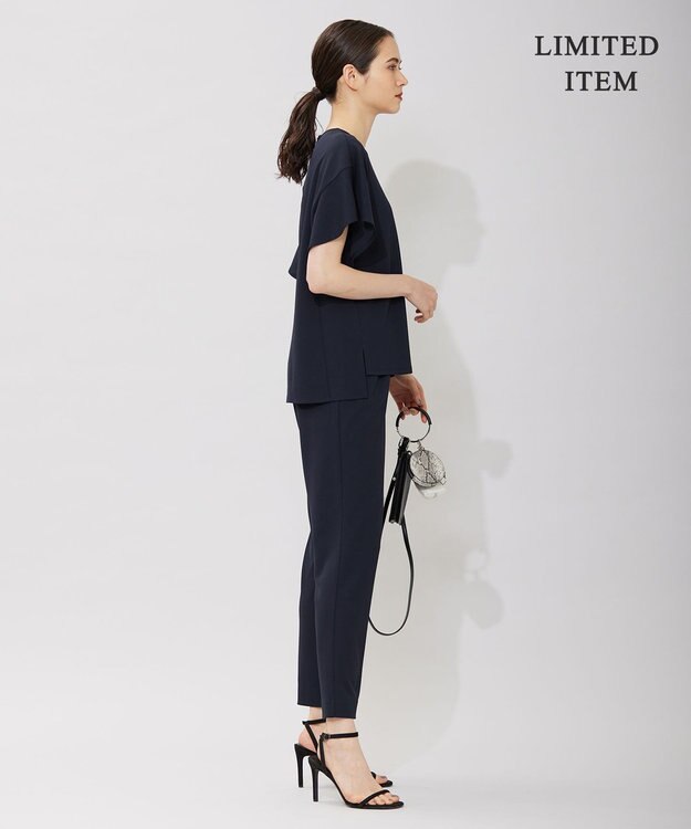 ICB 【WEB限定・洗える】ストレッチアムンゼン セミワイドパンツ ネイビー系