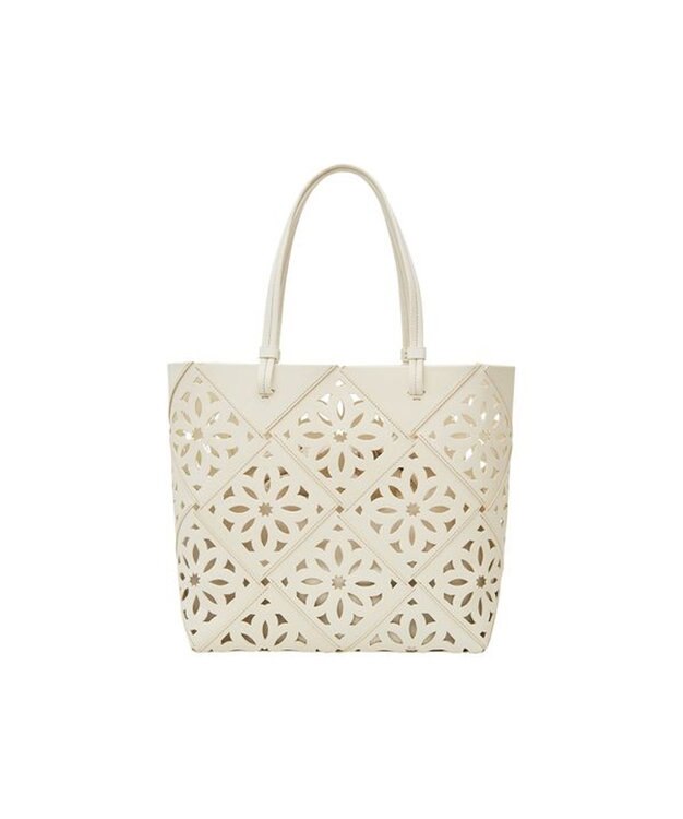 genten サスカットバスケット手提げバッグ＜LL＞ シロ