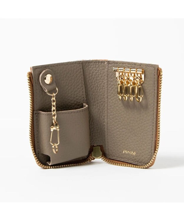 UNBILLION perche サスティナブルハラコタイプスマートキーケース キャメル