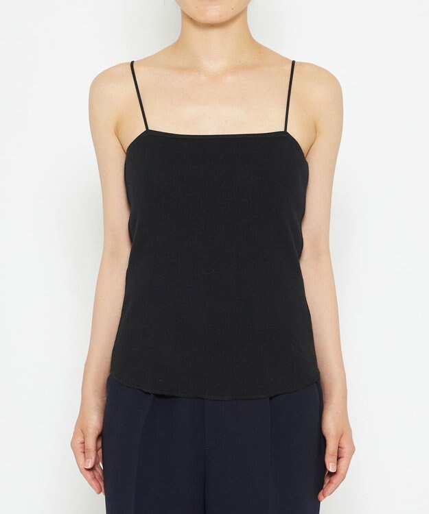 uncrave リブ キャミソール(カップ付き) ブラック