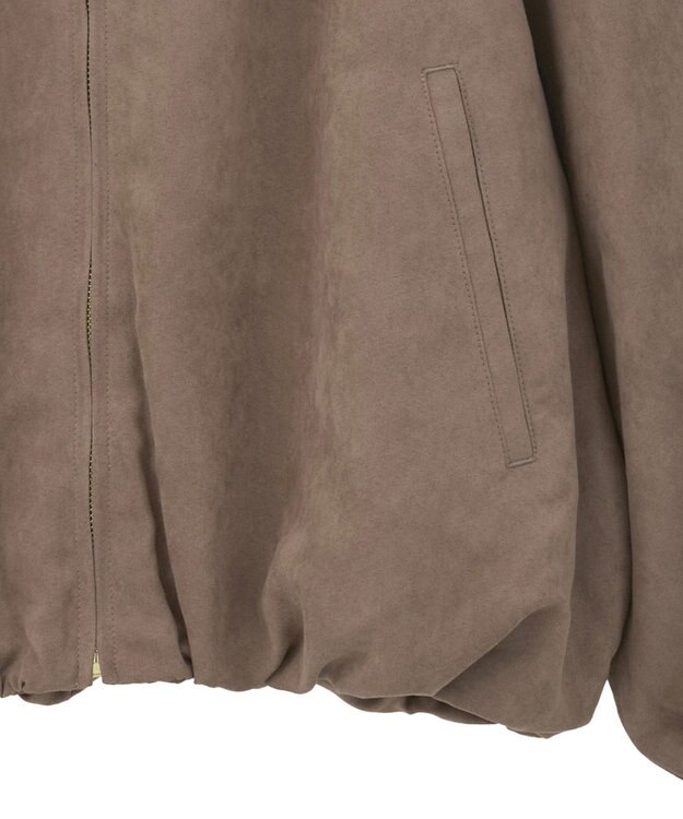 Green Parks スウェードライクギャザーブルゾン Light Brown