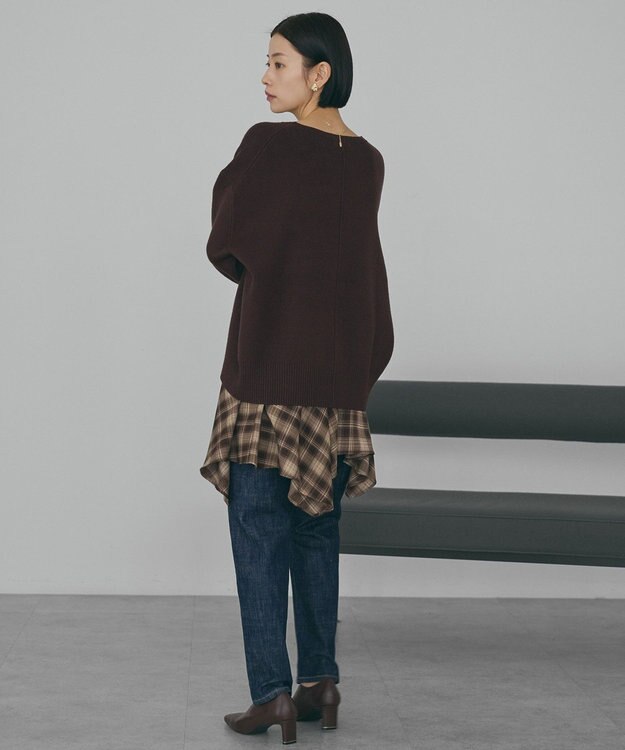 AMERICAN HOLIC バイパチ前振りニットプルオーバー Brown