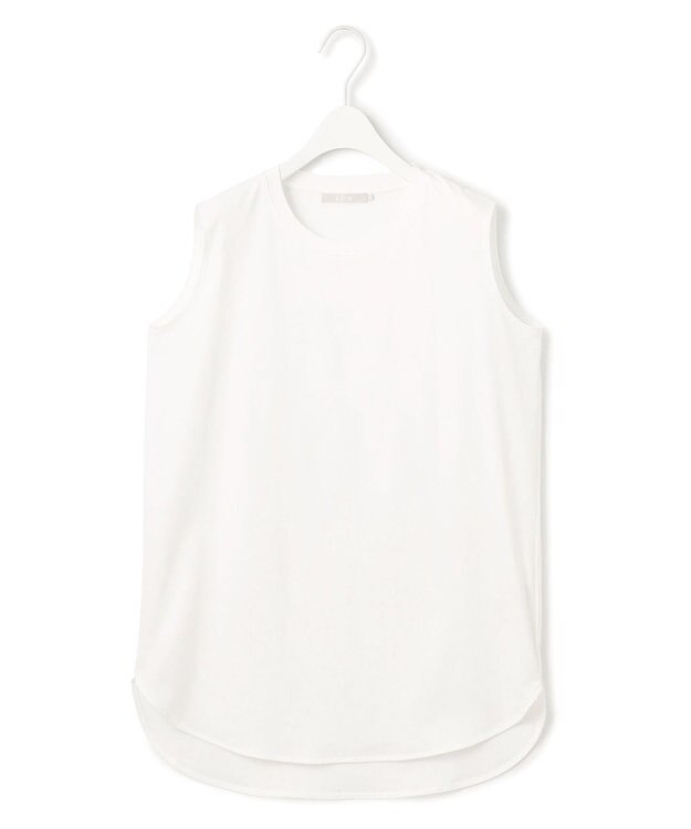 ICB L 【接触冷感・洗える】コンパクトスムース ノースリーブ Tシャツ オフホワイト系