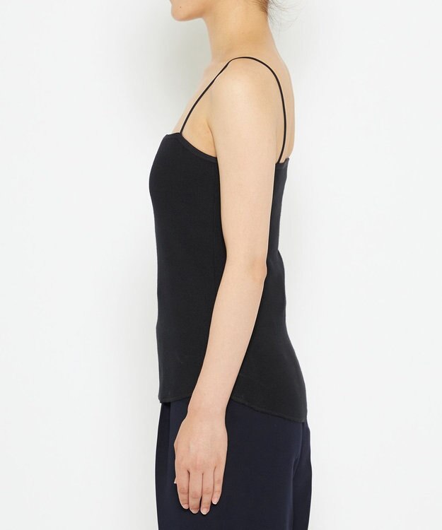 uncrave リブ キャミソール(カップ付き) ブラック