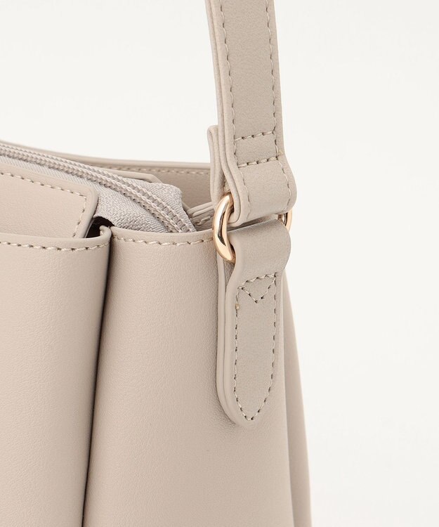 ANY 【たっぷり収納】メニーポケットショルダーバッグ グレージュ