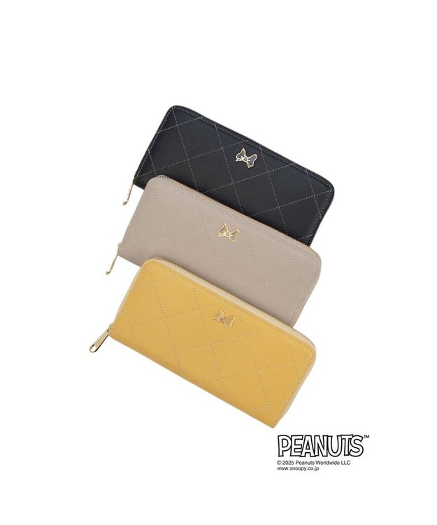 CLATHAS CLATHAS×PEANUTS ラウンド長財布 イエロー