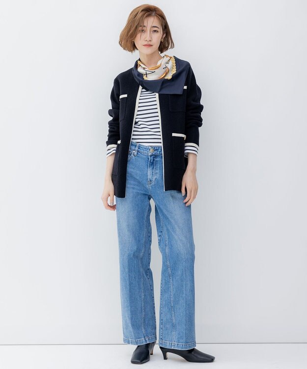 23区 コイン柄スカーフ ブラック系