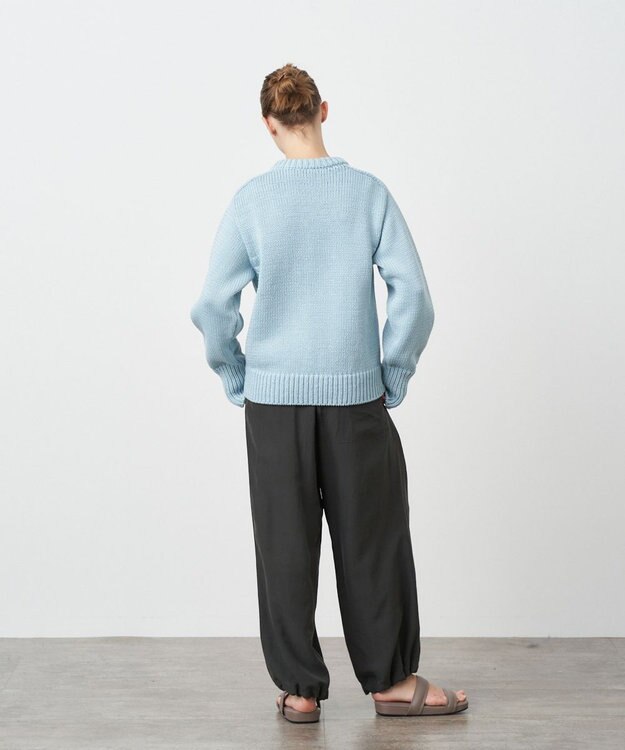 ATON KYOTO TSURIZOME SILK | ワイドイージーパンツ CHARCOAL GRAY