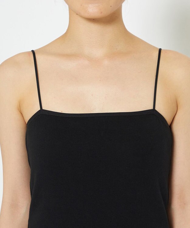 uncrave リブ キャミソール(カップ付き) ブラック