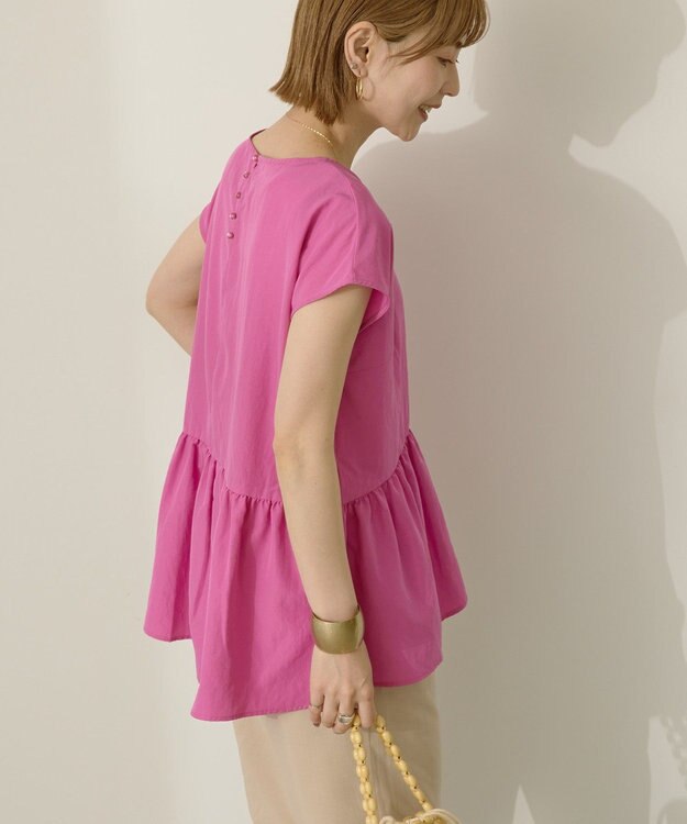 AMERICAN HOLIC ペプラムノースリーブブラウス【WEB限定カラー有り】 Pink