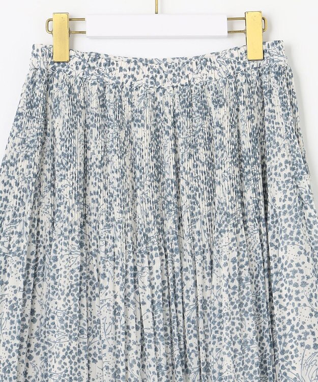 ANY SIS L 【2SET】タックスリーブ トップス × フラワープリント スカート ネイビー系