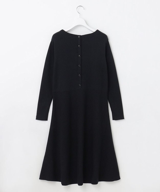 自由区 S 【セットアップ対応】ヴィスコースウールニット ワンピース ブラック系