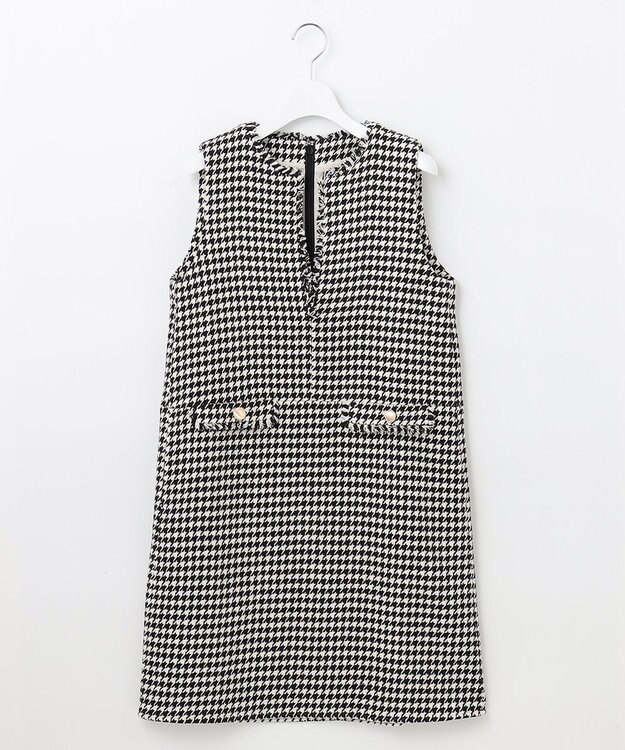 Feroux 【洗える】キーネックミディ ジャンスカ ホワイト系2