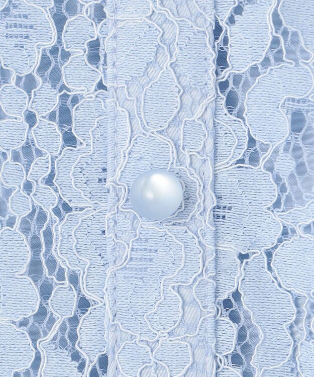 組曲 KIDS 【150-170㎝】レースシフォン ワンピース サックスブルー系