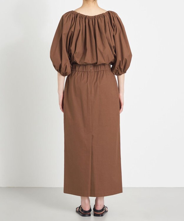 NAVE 【Nave　洗える】リリー 　バルーンスリーブブラウス ダークブラウン系