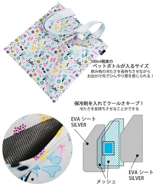 ROOTOTE 1082【ひんやりポケット】SC.トール.センティール クール-B 03：トロピカル