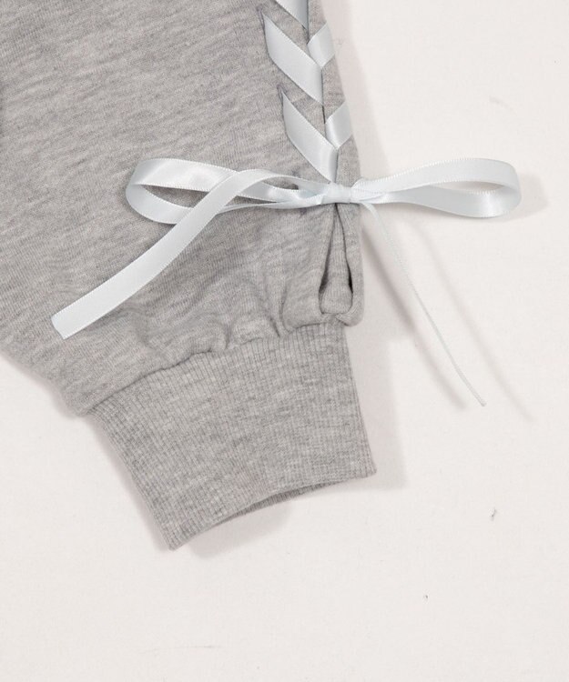 WEGO レースアップリボンスウェット 杢グレー