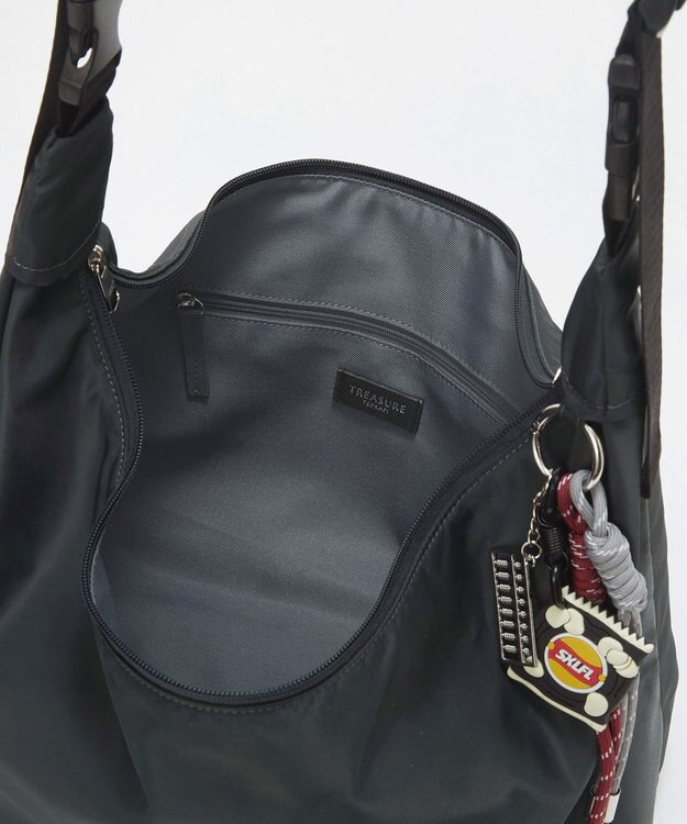 TOPKAPI 【TREASURE TOPKAPI】バックルチェンジ 2WAY ナイロン ショルダーバッグ ミディアムグレー