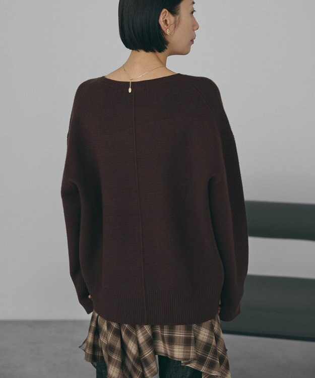 AMERICAN HOLIC バイパチ前振りニットプルオーバー Brown