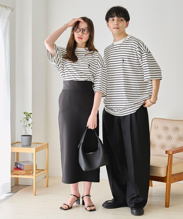 WEGO 【ユニセックス着用ITEM】別注USPOLO　ヘビーウエイトBIGT（S） ホワイトボーダー