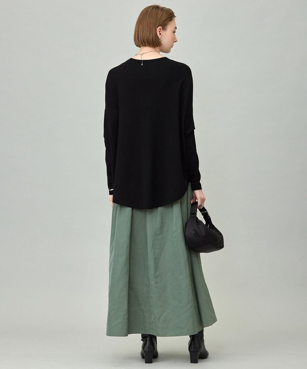 ICB 【洗える】ヴィスコースワイド プルオーバー ブラック系