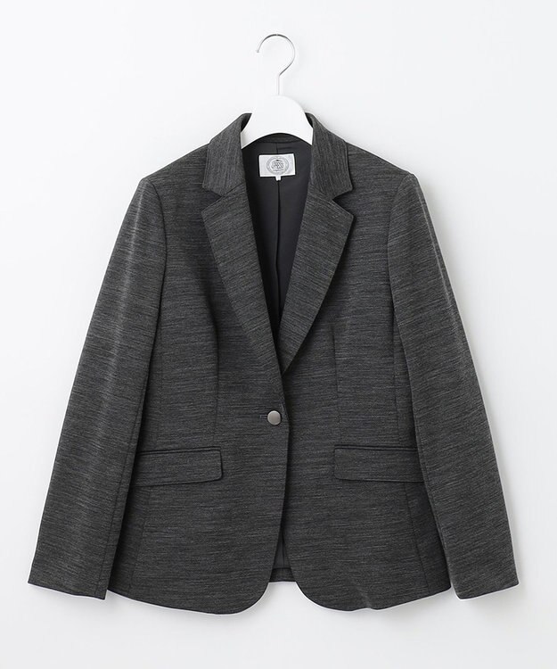 J.PRESS LADIES S T/Wジャージー テーラード ジャケット グレー系