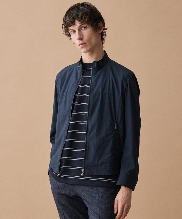 JOSEPH ABBOUD 【軽量/ストレッチ】アクティブレジャー ライダー スブルゾン ネイビー系