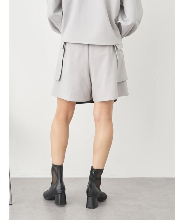 earth music&ecology デザインポケットショートパンツ Light Gray