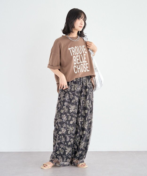 Green Parks ピグメントロゴＴシャツ Brown