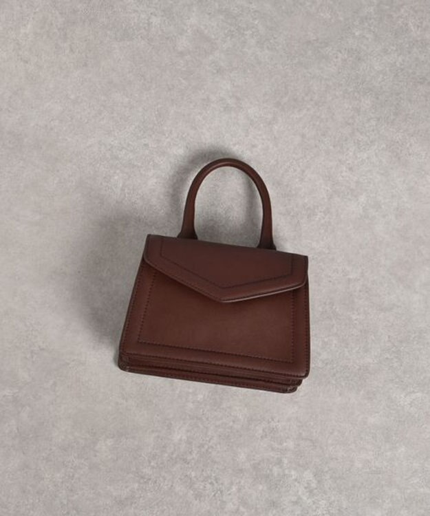 LA BAGAGERIE 【MONICA】ワンハンドルミニショルダーバッグ チョコ
