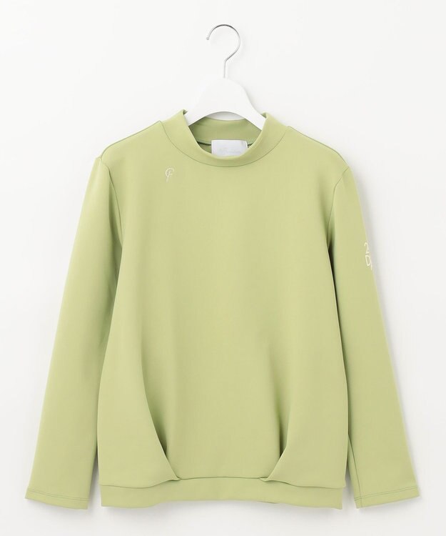 23区GOLF カラバリ豊富な8色展開【23Fondation/WOMEN】長袖 モックネックシャツ ライトグリーン系