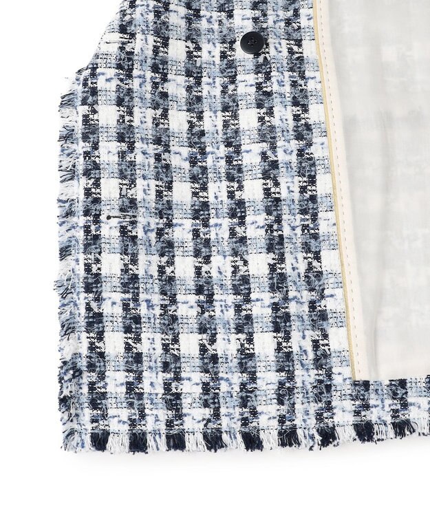 BEIGE， BERYL / ファンシーツイードダブルジャケット Navy Mix