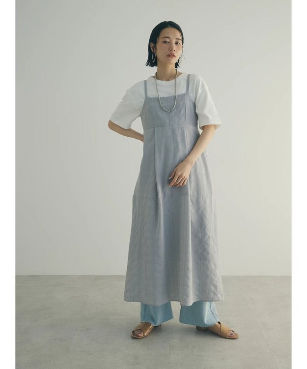 Green Parks ａ．バックギャザーキャミワンピース Light Gray