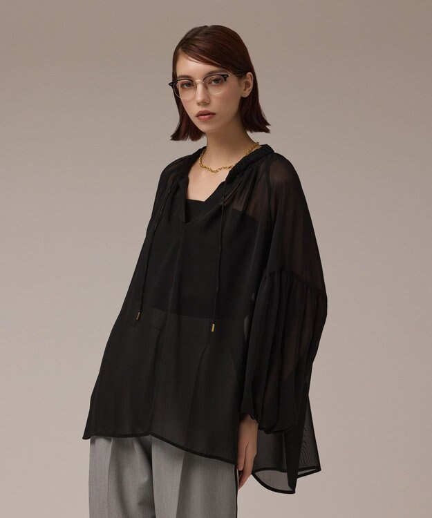 GRACE CONTINENTAL ボリュームカフタントップ ブラック