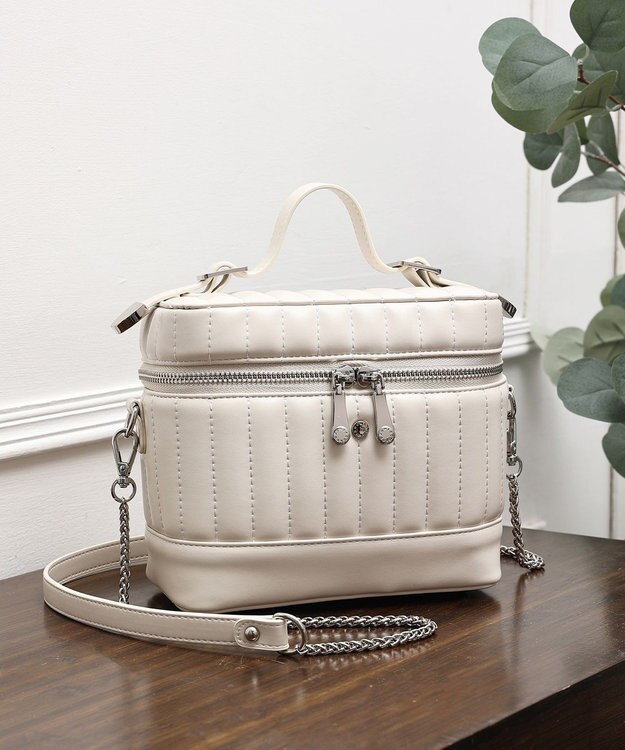 style code 【MERCURYDUO/マーキュリーデュオ】ストライプキルティング　バニティミニショルダーバッグ アイボリー