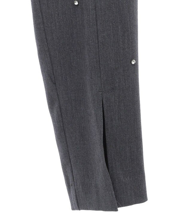 Green Parks ビジューテーパードパンツ Gray