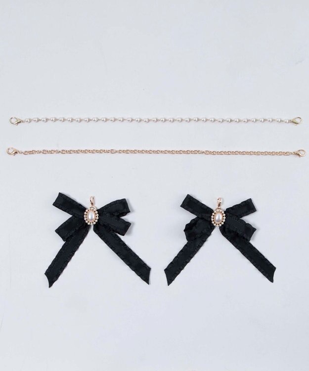 WEGO 【痛バ＆推し活グッズ】きらめきDIYパールリボンセットLL ブラック