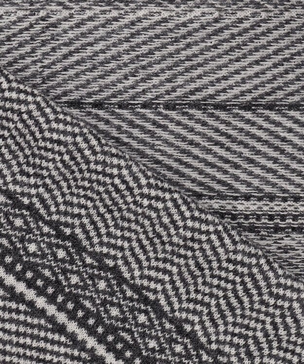 JOSEPH ABBOUD 【ストレッチ/スウェードタッチ/JAPANファブリック】ジャガード柄 プルオーバー ニット ライトグレー系3