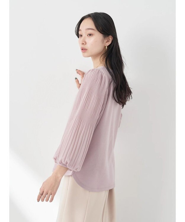 earth music&ecology マジョリカプリーツプルオーバー Grayish Pink