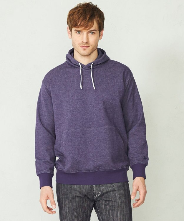 JOSEPH ABBOUD MOUNTAIN 【SPACE／UNISEX】オーガニックコットン使用 ヴィンテージインレー パーカー パープル系