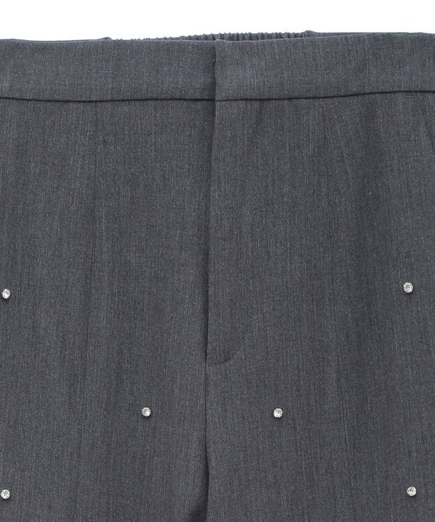 Green Parks ビジューテーパードパンツ Gray