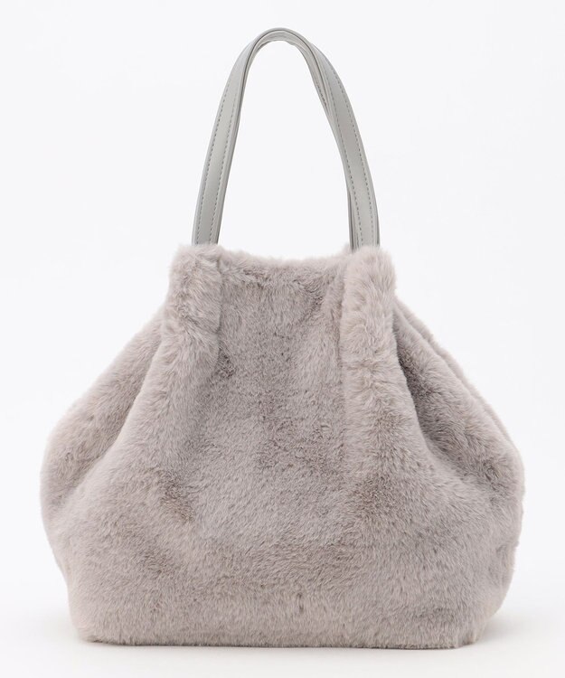 ANY SIS 【2WAY】フェイクファーリボン バッグ ライトグレー