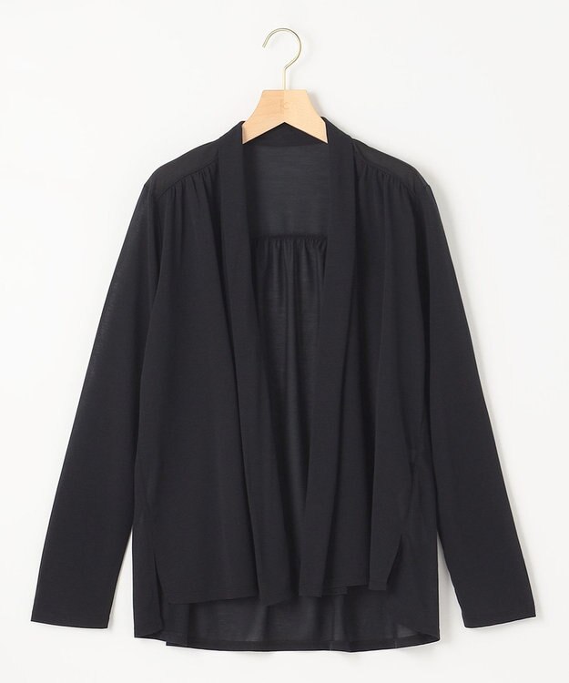 組曲 【WEB限定】シアーツイルジャージーショート カーディガン ブラック系