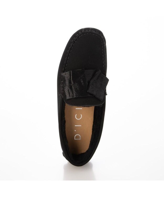 MODE ET JACOMO <D'ICI>ドレープモチーフモカシンシューズ ブラックヌバック