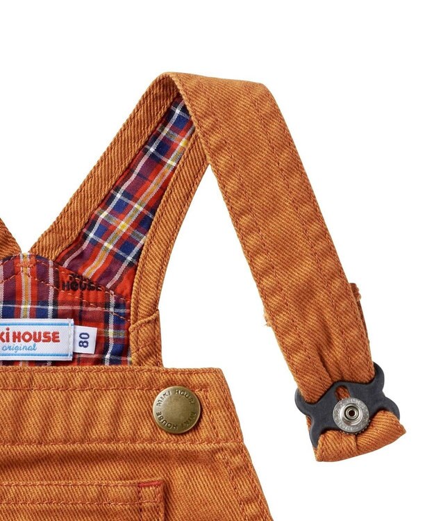 MIKI HOUSE HOT BISCUITS 【ミキハウス】【80-120cm】 ジャンパースカート 茶