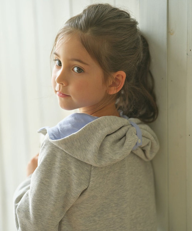 組曲 KIDS 【110-140cm】ドライコットン パーカー オートミール系