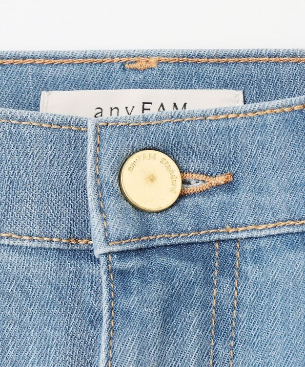 ANY 【洗濯機可/ストレッチ】デニムフレアパンツ ライトインディゴ